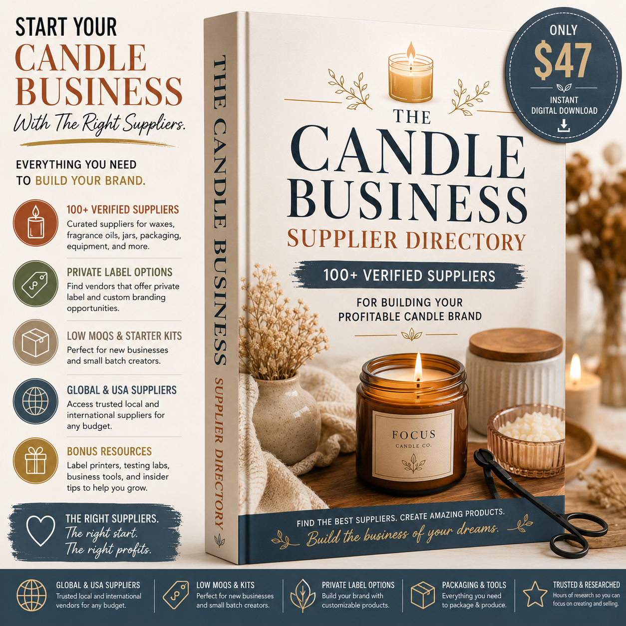 The Candle Business Vendors List cover